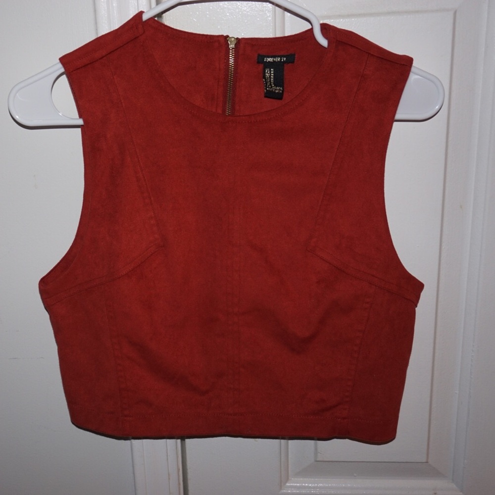 Forever 21 zip up crop top